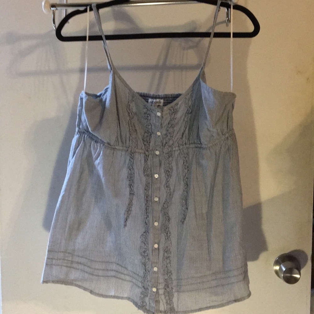 A blue and white summer tank top